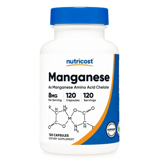 Манган 8мг x 120 капсули НУТРИКОСТ | Manganese x 120 caps NUTRICOST