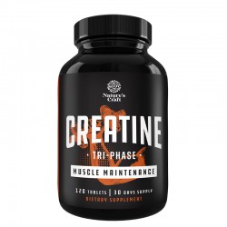 Креатин Трио x 120 таблетки | Creatine Tri-Phase, Nature's craft