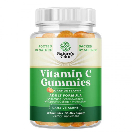 Витамин C (L-аскорбинова киселина) 125 mg x 60 желирани таблетки | Vitamin C Gummies, Nature's craft