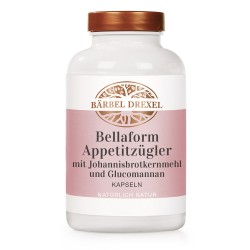 Фибри с глюкоманан с Рожков капсули x 180 бр БАРБЕЛ ДРЕКСЕЛ | Bellaform Appetitzügler mit Johannisbrotkernmehl und Glucomannan caps x 180 s BARBEL DREXEL