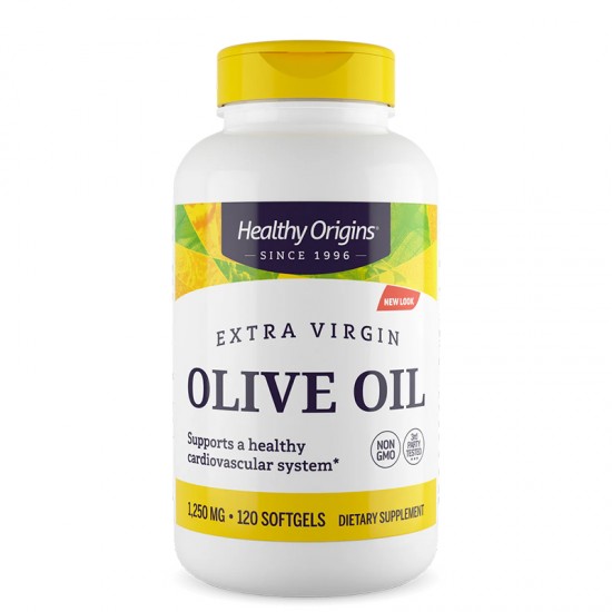 Маслиново масло (екстра върджин) 1250 mg x 120 софтгел капсули | Extra Virgin Olive Oil, Healthy Origins