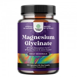Магнезий (бисглицинат) 125 mg x 120 капсули | Magnesium Glycinate, Nature's craft