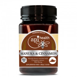 Многоцветен пчелен мед от манука MGO 100+ , с канела x 500 g | Manuka Cinnamon, ApiHealth