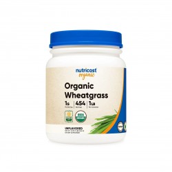 Пшенична трева органик x 454 гр прах НУТРИКОСТ | Organic Wheatgrass x 454 g NUTRICOST