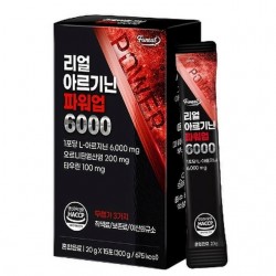 L-аргинин 6000 mg + таурин и витамин В1, В2, В6 х 15 сашета | Real Arginine Power Up, Funeat