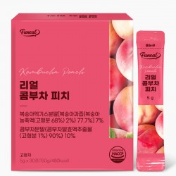 Kомбуча (разтворима напитка с вкус на праскова), 30 сашета х 5 g | Kombucha Peach, Funeat