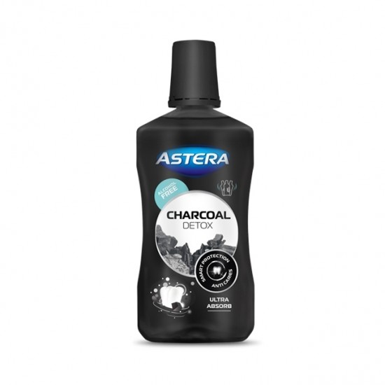 АСТЕРА Вода за уста ДЕТОКС с активен въглен 300мл или 500мл | ASTERA Mouthwash CHARCOAL DETOX 300ml or 500ml