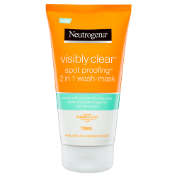 НЕУТРОГЕНА ВИЗИБЪЛ КЛИЪР 2 в 1 Измивна маска за лице 150мл | NEUTROGENA VISIBLE CLEAR 2 in 1 Wash mask 150ml
