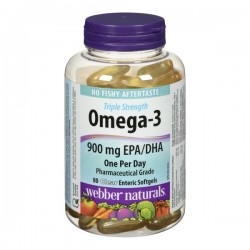 ОМЕГА 3 ТРОЙНА СИЛА 1425мг капсули 80бр УЕБЪР НАТУРАЛС | OMEGA 3 TRIPLE STRENGTH 1425mg WEBBER NATURALS