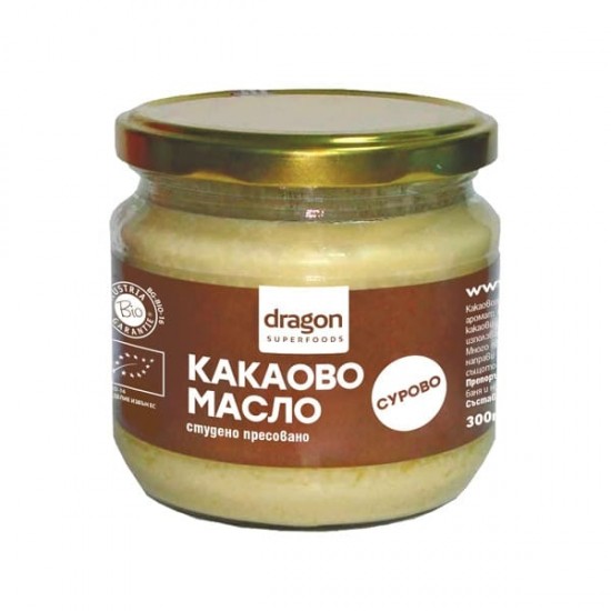 БИО Какаово масло 300мл ДРАГОН СУПЕРФУУДС | BIO Cocoa oil 300ml DRAGON SUPERFOODS