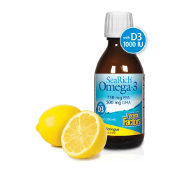 СИЙ РИЧ РИБЕНО МАСЛО (ОМЕГА 3 + ВИТАМИН Д3) 200мл НАТУРАЛ ФАКТОРС | SEA RICH (OMEGA-3 WHIT VITAMIN D3) 200ml NATURAL FACTORS 