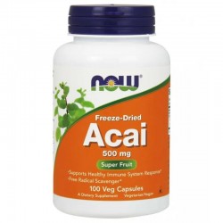 АКАЙ 500мг капсули 100 бр. НАУ ФУУДС | ACAI 500mg caps 100s NOW FOODS