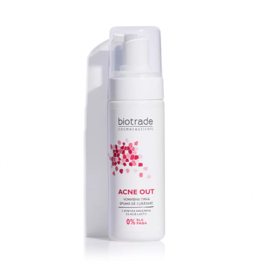 Измивна пяна за лице АКНЕ АУТ х 150мл БИОТРЕЙД | Facial Cleansing foam ACNE OUT x 150ml BIOTRADE