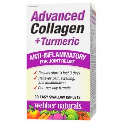КОЛАГЕН с КУРКУМА мини каплети 30бр УЕБЪР НАТУРАЛС | ADVANCED COLLAGEN with TURMERIC minicaplets 30s WEBBER NATURALS
