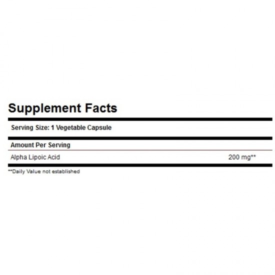 АЛФА-ЛИПОЕВА КИСЕЛИНА 200мг капсули 50 бр СОЛГАР | ALPHA LIPOIC ACID 200mg veggie caps 50s SOLGAR