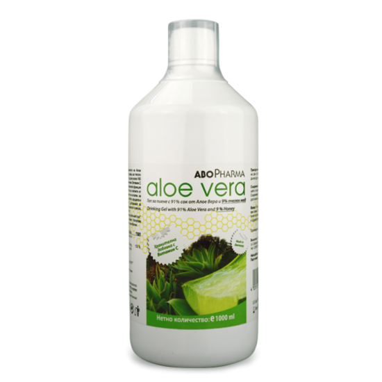 СОК ОТ АЛОЕ ВЕРА С МЕД 1000мл АБОФАРМА | ALOE VERA WITH HONEY 1000ml ABOPHARMA