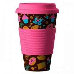 ЕКО ЧАША ОТ БАМБУК Понички 400мл. БАЛЕВ БИО | ECO BAMBOO CUP Donuts 400ml BALEV BIO