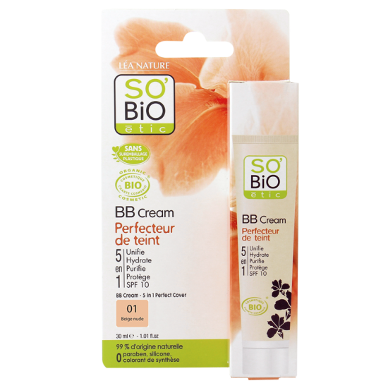 СО'БИО 5 в 1 BB крем Светъл 30мл | SO'BIO 5 in 1 BB cream Nude beige 30ml