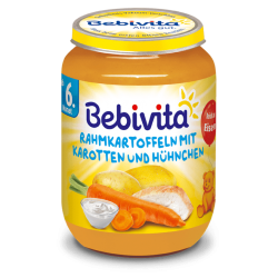 БЕБИВИТА Картофи и моркови с пилешко месо 6+ м. 190гр. | BEBIVITA Potatoes and carrots with chicken 6+ 190g