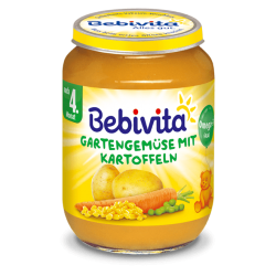 БЕБИВИТА Пюре Градински зеленчуци 4+ м. 190гр. | BEBIVITA Garden vegetables puree 4+ 190g