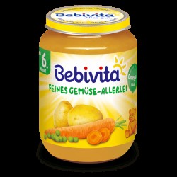 БЕБИВИТА Пюре Различни зеленчуци 6+ м. 3бр х 190гр. | BEBIVITA Various vegetables puree 6+ 3s x 190g