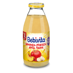 БЕБИВИТА Напитка от банани, праскови и ябълки 4+м. 3бр х 200мл. | BEBIVITA Banana, peach and apple drink 4+ 3s x 200ml