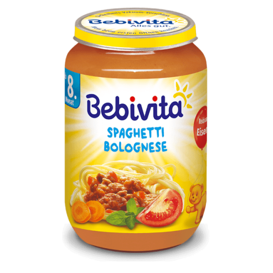 БЕБИВИТА Спагети Болонезе 8+ м. 3бр х 220гр. | BEBIVITA Spaghetti Bolognese 8+ 3s x 220g