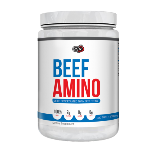 БИЙФ АМИНО 2000mg 300 таблетки ПЮР НУТРИШЪН | BEEF AMINO 2000mg 300 tabs PURE NUTRITION