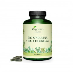 Био Спирулина + Хлорела капсули x 240 бр ВЕГАВЕРО | Bio Spirulina + Bio Chlorella caps x 240 VEGAVERO 