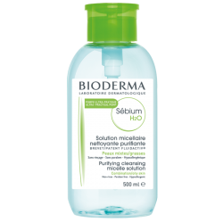 БИОДЕРМА СЕБИУМ H2О Мицеларен разтвор 500мл с ПОМПА | BIODERMA SEBIUM H2O 500ml