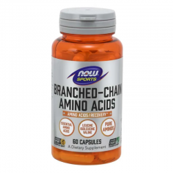 БЦАА АМИНОКИСЕЛИНИ С РАЗКЛОНЕНА ВЕРИГА 800мг капсули 60 бр. НАУ ФУУДС | BRANCHED CHAIN AMINO ACIDS 800mg caps 60s NOW FOODS