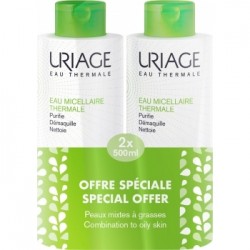 ЮРИАЖ Термална мицеларна вода за комбинирана към мазна кожа 2 х 500мл | URIAGE Thermal micellar water for mixed to oily skin 2 x 500ml