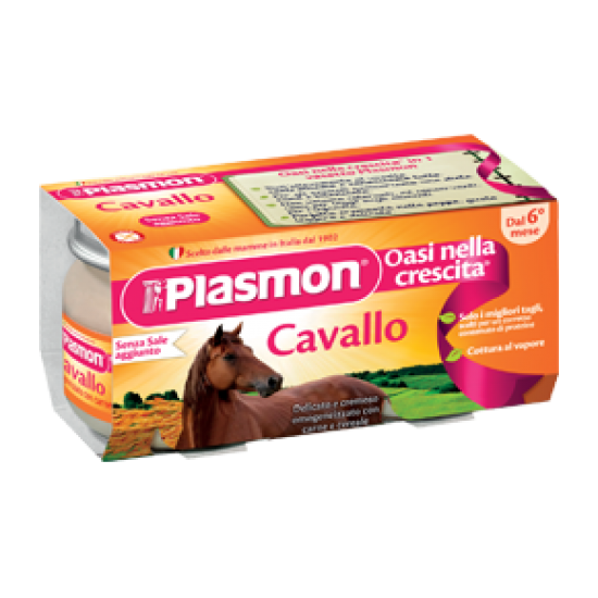 ПЛАЗМОН Пюре Конско месо 6+ 2x80гр | PLASMON Cavallo 6+ 2x80g