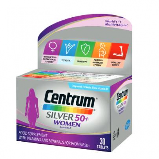 ЦЕНТРУМ СИЛВЪР ЗА ЖЕНИ 50+ ПФАЙЗЕР х 30 таблетки | CENTRUM SILVER FOR WOMEN 50+ PFIZER x 30 tabs