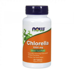 ХЛОРЕЛА 1000мг таблетки 60 бр. НАУ ФУУДС | CHLORELLA 1000mg tabs 60s NOW FOODS