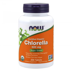 ХЛОРЕЛА ОРГАНИК 500мг таблетки 200 бр. НАУ ФУУДС | CHLORELLA ORGANIC 500mg tabs 200s NOW FOODS