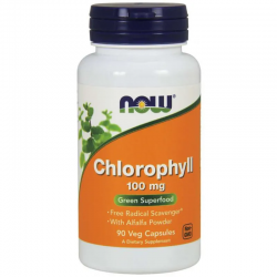 ХЛОРОФИЛ 100мг капсули 90 бр НАУ ФУУДС | CHLOROPHYLL 100mg caps 90s NOW FOODS