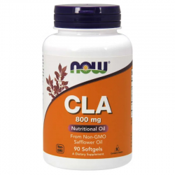 КЛА (КОНЮГИРАНА ЛИНОЛЕНОВА КИСЕЛИНА) 800мг капсули 90бр НАУ ФУУДС | CLA (CONJUGATED LINOLEIC ACID) 800mg softgels 90s NOW FOODS