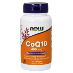 Коензим Q10 400мг меки капсули 30 бр. НАУ ФУУДС | CoQ10 400mg softgels 30s NOW FOODS
