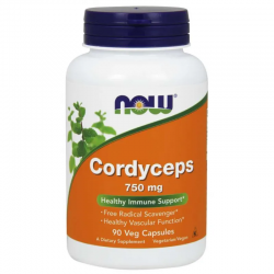 КОРДИЦЕПС 750мг капсули 90 бр. НАУ ФУУДС | CORDYCEPS 750mg caps 90s NOW FOODS