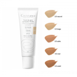 Фон дьо тен течен коректор SPF20 ЦВЕТОВЕ 30мл КУВРАНС АВЕН | Fond de teint SPF20 COLORS 30ml COUVRANCE AVENE