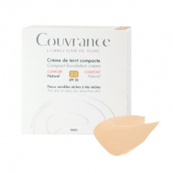 Крем-пудра КОМФОРТ SPF30 - РАЗЛИЧНИ ЦВЕТОВЕ 10гр КУВРАНС АВЕН | Compact foundation cream COMFORT SPF30 COLORS 10g COUVRANCE AVENE