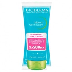 СЕБИУМ Гел мусан 2 x 200мл БИОДЕРМА | SEBIUM Gel moussant 2 x 200ml BIODERMA