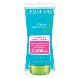 СЕБИУМ Гел мусан 2 x 200мл БИОДЕРМА | SEBIUM Gel moussant 2 x 200ml BIODERMA