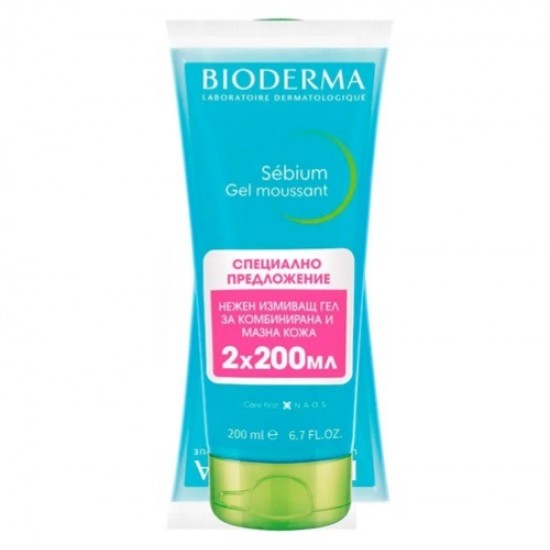 СЕБИУМ Гел мусан 2 x 200мл БИОДЕРМА | SEBIUM Gel moussant 2 x 200ml BIODERMA