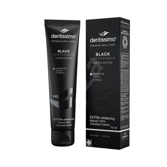Избелваща паста за зъби ДЕНТИСИМО ЧЕРНА х 75мл | Whitening toothpaste DENTISSIMO BLACK x 75ml