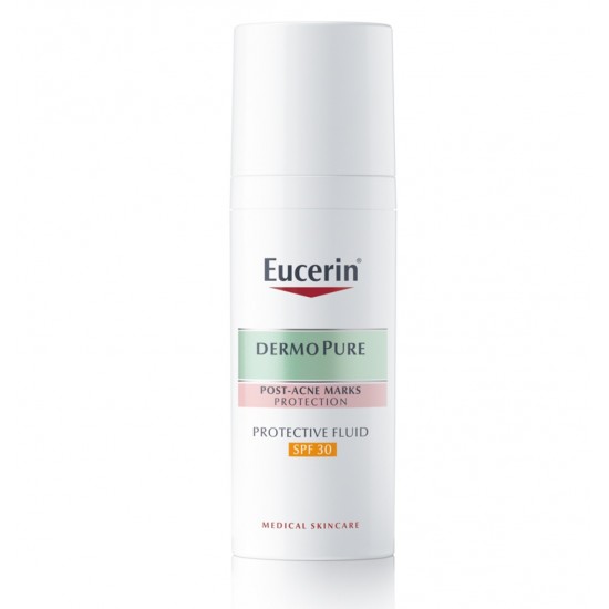 ЮСЕРИН ДЕРМОПЮЪР Защитаващ флуид SPF30 50мл | EUCERIN DERMOPURE Protective fluid SPF30 50ml