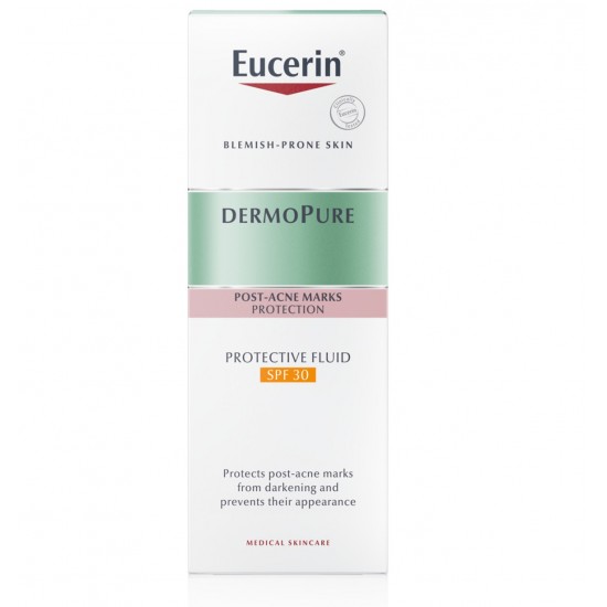 ЮСЕРИН ДЕРМОПЮЪР Защитаващ флуид SPF30 50мл | EUCERIN DERMOPURE Protective fluid SPF30 50ml