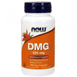 ДМГ (ДИМЕТИЛ ГЛИЦИН) 125мг капс. 100бр НАУ ФУУДС | DMG (DIMETHYL GLYCINE) 125mg caps. 100s NOW FOODS