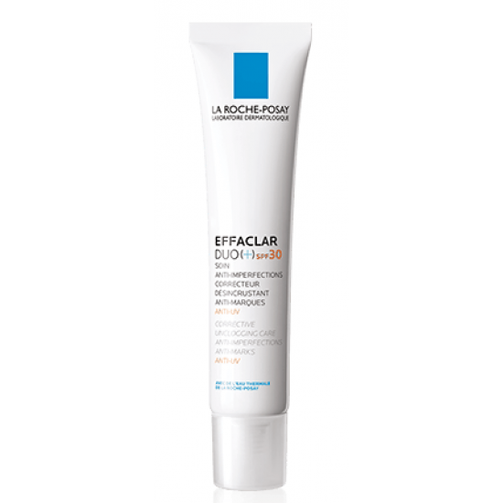 ЕФАКЛАР DUO+ SPF30 Коригиращ крем против акне със слънцезащитен фактор 40мл ЛА РОШ ПОЗЕ | LA ROCHE-POSAY EFFACLAR DUO+ Corrective anti-acne cream SPF30 40ml